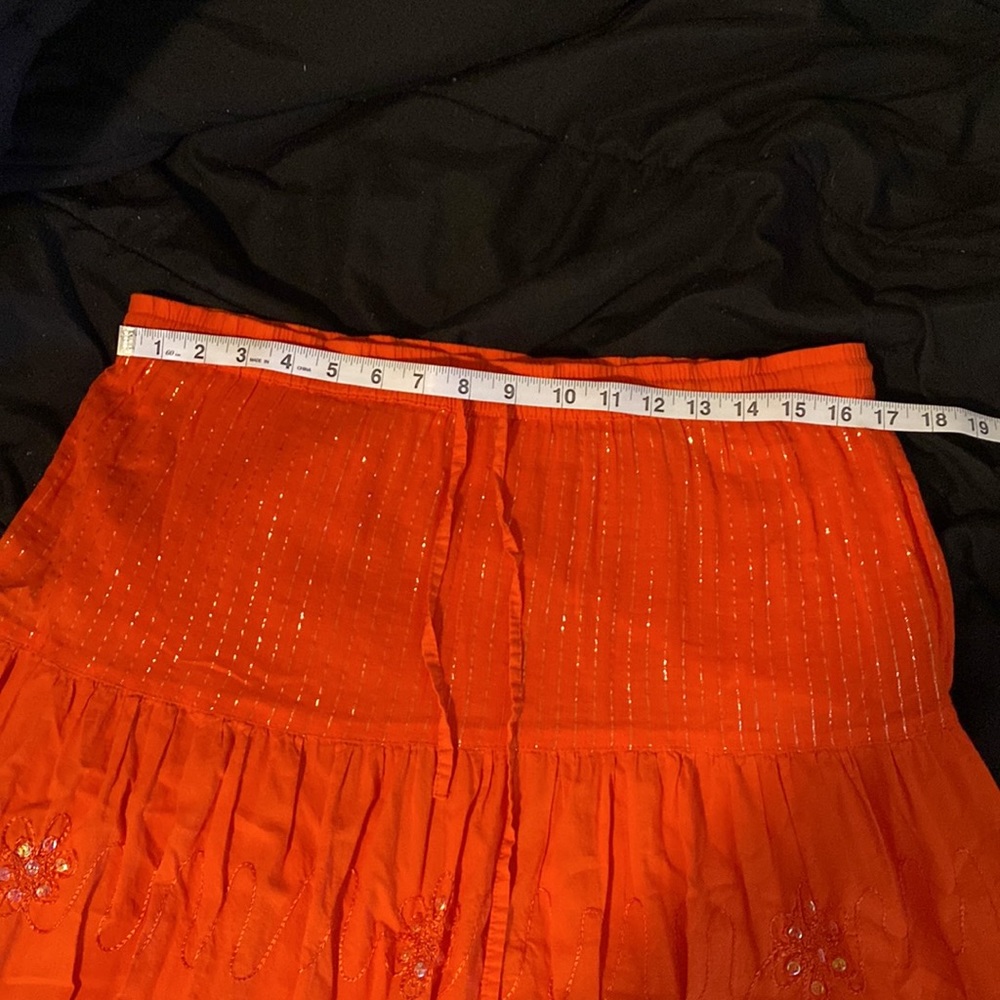 orange sparkle skirt - Picture 3 of 5